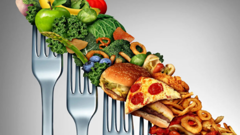 Healthy and unhealthy foods