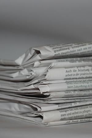 Photo of stack of newspapers